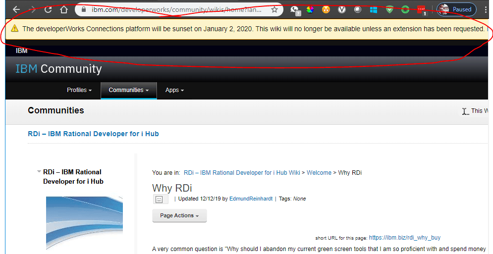 Why use IBM i RDi? 1 IBM i RDi