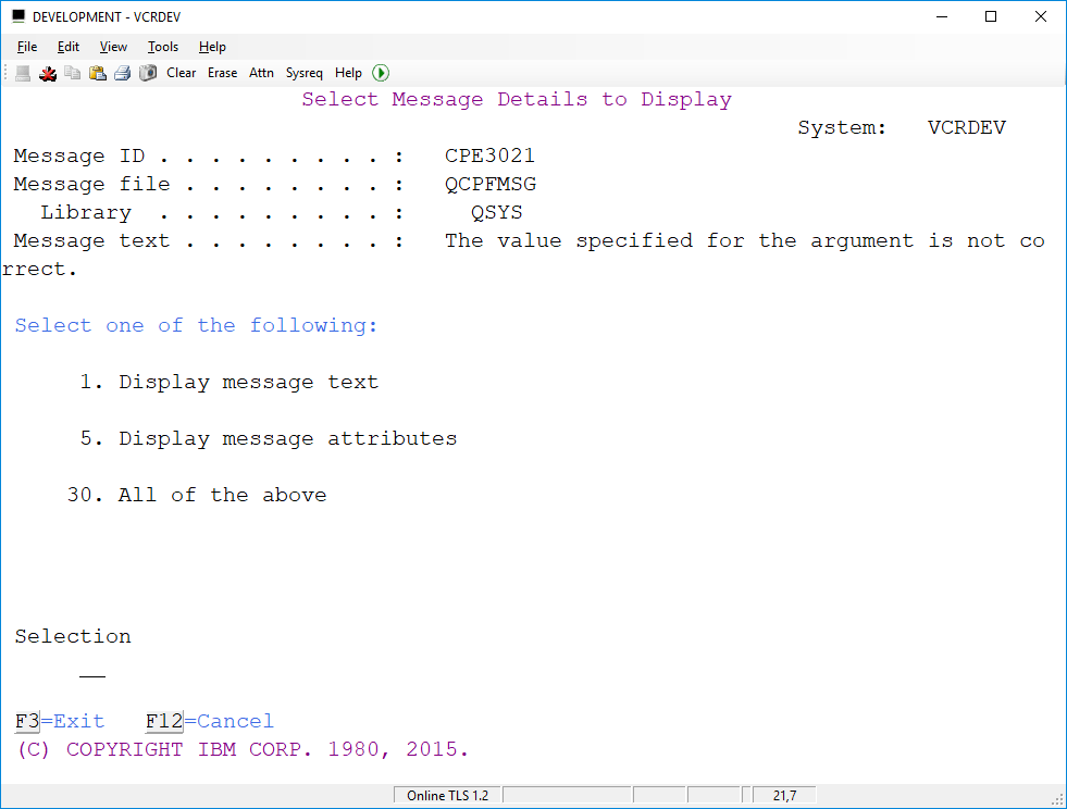 IFS File system error occurred. Error number 3021? 1 IFS File system error occurred. Error number 3021? 1