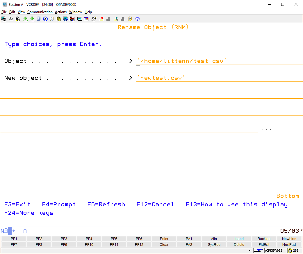 How to rename IFS Files 1 How to rename IFS Files 1